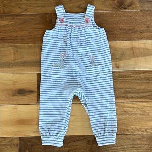 Baby boden bunny jersey overalls
